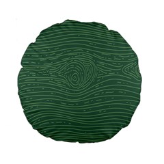 Illustration Green Grains Line Standard 15  Premium Round Cushions by Alisyart