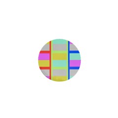 Maximum Color Rainbow Red Blue Yellow Grey Pink Plaid Flag 1  Mini Buttons by Alisyart