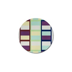 Maximum Color Rainbow Brown Blue Purple Grey Plaid Flag Golf Ball Marker (4 Pack) by Alisyart