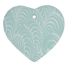 Leaf Blue Ornament (heart)