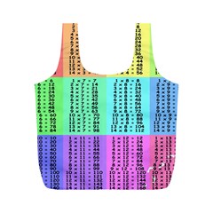 Multiplication Printable Table Color Rainbow Full Print Recycle Bags (m) 