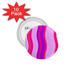 Pink Wave Purple Line Light 1 75  Buttons (10 Pack)