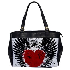 Wings Of Heart Illustration Office Handbags by TastefulDesigns
