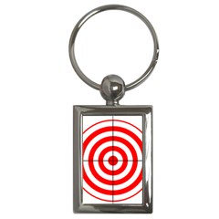 Sniper Focus Target Round Red Key Chains (rectangle) 