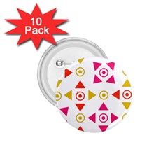 Spectrum Styles Pink Nyellow Orange Gold 1 75  Buttons (10 Pack)