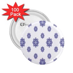 Snow Blue White Cool 2 25  Buttons (100 Pack)  by Alisyart