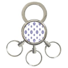 Snow Blue White Cool 3-ring Key Chains