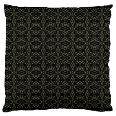 Dark Interlace Tribal  Large Cushion Case (one Side) by dflcprints