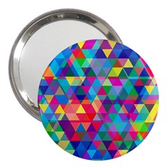 Colorful Abstract Triangle Shapes Background 3  Handbag Mirrors by TastefulDesigns