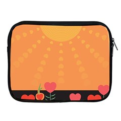 Love Heart Valentine Sun Flowers Apple Ipad 2/3/4 Zipper Cases by Simbadda