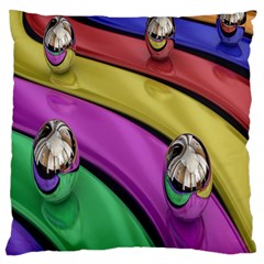 Balloons Colorful Rainbow Metal Standard Flano Cushion Case (one Side) by Simbadda