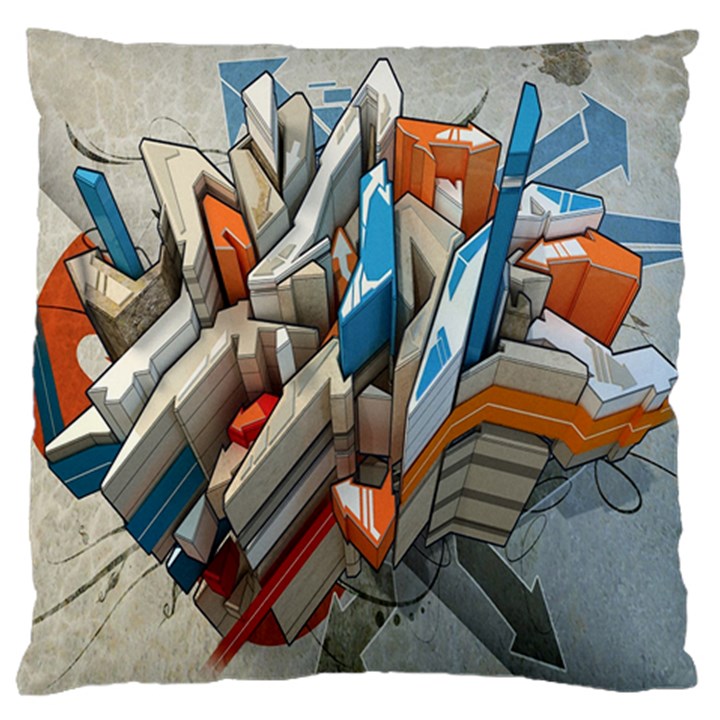 Abstraction Imagination City District Building Graffiti Standard Flano Cushion Case (Two Sides)