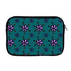 Blue Purple Floral Flower Sunflower Frame Apple Macbook Pro 17  Zipper Case