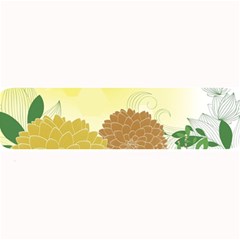 Abstract Flowers Sunflower Gold Red Brown Green Floral Leaf Frame Large Bar Mats