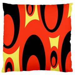 Circle Eye Black Red Yellow Large Cushion Case (two Sides) by Alisyart