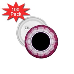 Circle Border Hole Black Red White Space 1 75  Buttons (100 Pack) 