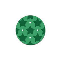 Green White Star Golf Ball Marker (4 Pack) by Alisyart
