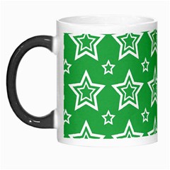 Green White Star Line Space Morph Mugs by Alisyart