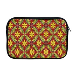 Abstract Yellow Red Frame Flower Floral Apple Macbook Pro 17  Zipper Case