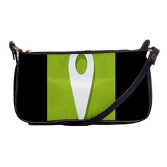 Location Icon Graphic Green White Black Shoulder Clutch Bags by Alisyart