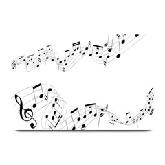 Music Note Song Black White Plate Mats