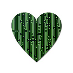 Pipes Green Light Circle Heart Magnet by Alisyart