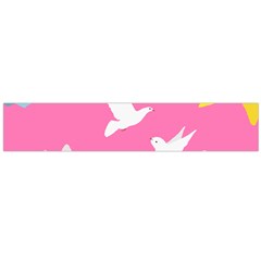 Spring Flower Floral Sunflower Bird Animals White Yellow Pink Blue Flano Scarf (large) by Alisyart