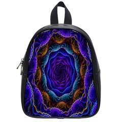 Flowers Dive Neon Light Patterns School Bags (small)  by Simbadda
