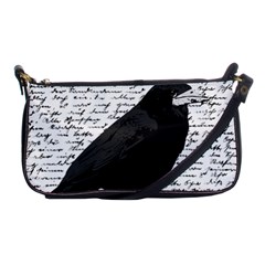 Black Raven  Shoulder Clutch Bags by Valentinaart