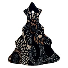 Patterns Dark Shape Surface Ornament (christmas Tree)  by Simbadda