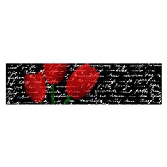 Red Tulips Satin Scarf (oblong) by Valentinaart
