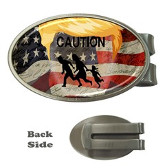 Caution Money Clips (oval)  by Valentinaart