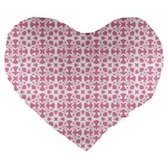 Pattern Large 19  Premium Heart Shape Cushions by Valentinaart