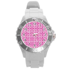 Pattern Round Plastic Sport Watch (l)