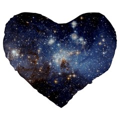 Large Magellanic Cloud Large 19  Premium Heart Shape Cushions by SpaceShop