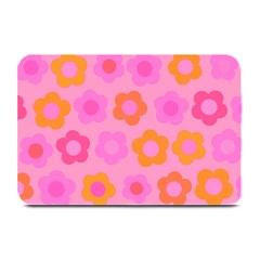 Pink Floral Pattern Plate Mats by Valentinaart