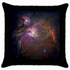 Orion Nebula Throw Pillow Case (black) by SpaceShop