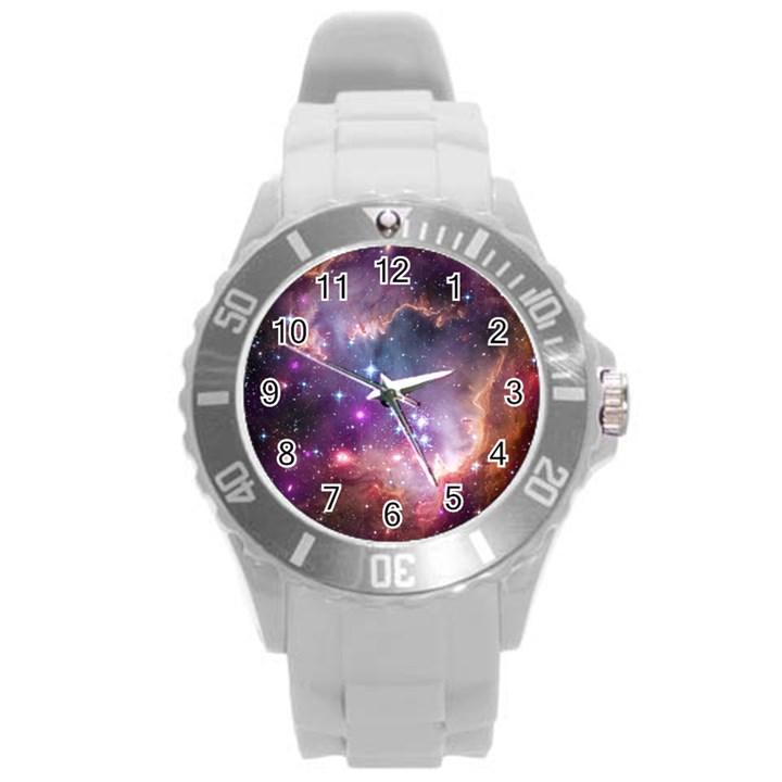 Small Magellanic Cloud Round Plastic Sport Watch (L)
