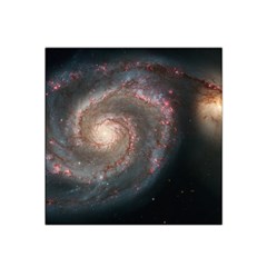 Whirlpool Galaxy And Companion Satin Bandana Scarf by SpaceShop