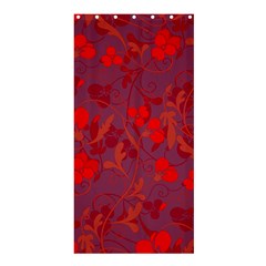 Red Floral Pattern Shower Curtain 36  X 72  (stall)  by Valentinaart