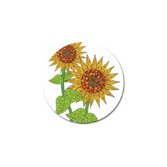 Sunflowers Flower Bloom Nature Golf Ball Marker (4 Pack) by Simbadda