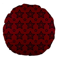 Star Red Black Line Space Large 18  Premium Flano Round Cushions by Alisyart