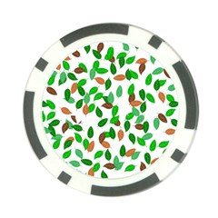 Leaves True Leaves Autumn Green Poker Chip Card Guard