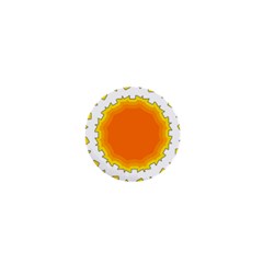 Sun Hot Orange Yrllow Light 1  Mini Buttons
