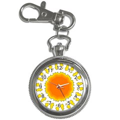 Sun Hot Orange Yrllow Light Key Chain Watches