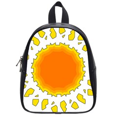 Sun Hot Orange Yrllow Light School Bags (small)  by Alisyart