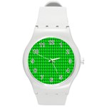 St  Patricks Day Green Round Plastic Sport Watch (M) Front