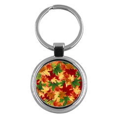 Autumn Leaves Key Chains (round)  by Simbadda