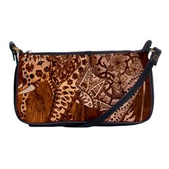 Elephant Aztec Wood Tekture Shoulder Clutch Bags