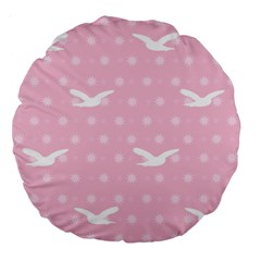 Wallpaper Same Palette Pink Star Bird Animals Large 18  Premium Flano Round Cushions by Alisyart
